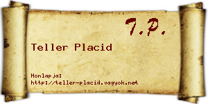 Teller Placid névjegykártya